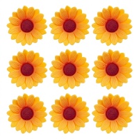 Figurines en sucre de marguerites jaunes de 6,5 cm - Dekora - 12 unités