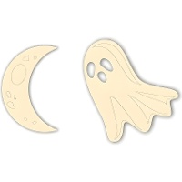 Carton-mousse Fantômes et Lune - Artis decor - 2 unités