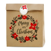 Enveloppe cadeau de 27 x 25 x 11 cm de Merry Christmas - 3 unités