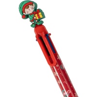 Stylo-bille multicolore avec elfe