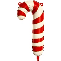 Ballon canne de sucre d'orge 15,5 x 31 cm - 5 unités