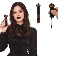 Gloss noir Halloween avec bouchon citrouille - 1 unité