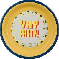 Assiettes Minions ludiques 23 cm - lot de 6