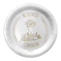 Assiettes de Bodegó pour Communion de 18 cm - 8 unités