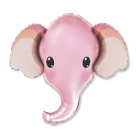 Ballon en forme de tête d'éléphant de 99 x 81 cm - Conver Party