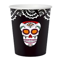 Gobelets Jour des Morts de 255 ml - 6 unités