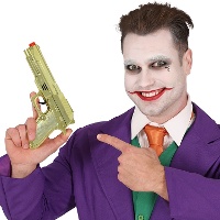 Pistolet de 22 cm couleur or métallique