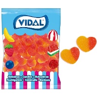 Coeurs goût pêche - Vidal - 1 kg