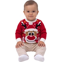 Pull de Noël enfant avec motif de renne
