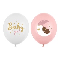 Ballons en latex Baby lune de 30 cm - 50 unités