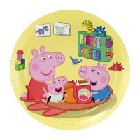 Platos de Peppa Pig juegos de 23 cm - 8 unidades