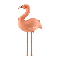 Ballon flamant corail avec pattes 67 x 67 cm