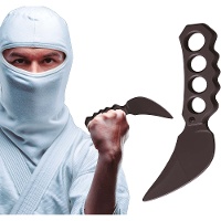 Couteau ninja 20 cm avec poignée à trous