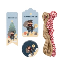 Étiquettes pour cadeaux de Olentzero - 25 pièces