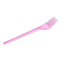 Fourchettes de 17 cm en plastique couleurs fluo - 15 unités