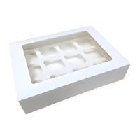 Boîte blanche pour 12 mini-cupcakes