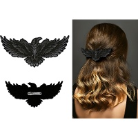 Pince à cheveux corbeau noir