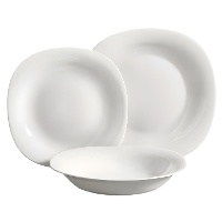 Vaisselle carrée - 18 pièces