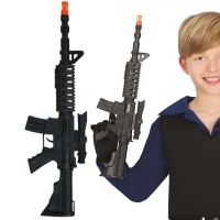 Fusil noir avec lunette de 44 cm
