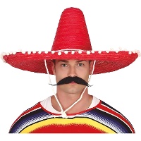 Chapeau mexicain de 60 cm avec pompons