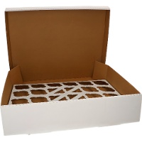 Boîtes rectangulaires pour 24 cupcakes - lot de 10