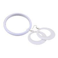 Bracelet et boucles d'oreilles de flamenco pour enfants en plastique - 3 pièces