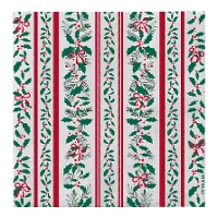 Serviettes 16,5 cm avec motifs de feuilles de houx - 30 unités