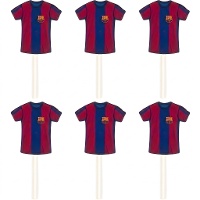 Toppers en forme de maillot FC Barcelona - 6 unités