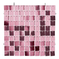 Rideau décoratif métallisé de 30 x 30 cm - 1 unité