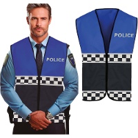 Gilet de police bleu pour adulte