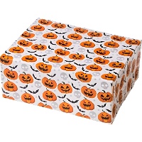 Boîte pour sucreries de citrouilles et chauves-souris de 18 x 13,5 x 7,5 cm - Decora