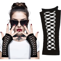 Gants résille gothiques noirs