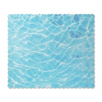 Base pour tarte de 40 x 30 x 0,3 cm motif aquatique