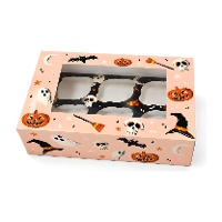 Boîte pour 6 cupcakes Halloween Boo - Azucren