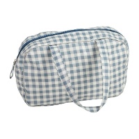 Trousse de toilette vichy bleue imperméable 31,5 x 20 x 9,5 cm