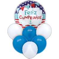 Bouquet Joyeux anniversaire marin - 7 unités