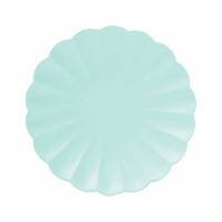 Assiettes compostables rondes de 18 cm Meri - 8 unités