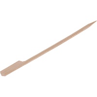Brochettes de 12 cm en bambou avec manche plat - 100 unités