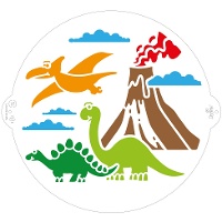 Pochoir de Dinosaures préhistoriques de 25 cm - Décorez
