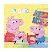 Servilletas de Peppa Pig juegos de 16,5 x 16,5 cm - 16 unidades