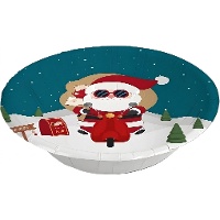 Lot de bols de Noël jetables avec le père Noël