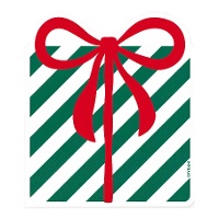 Serviettes de 20 x 16,5 cm en forme de cadeau - 20 unités