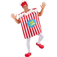 Déguisement de boîte de popcorn pour adulte