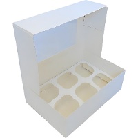 Boîte blanche pour 6 cupcakes - Azucren