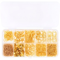 Kit d'accessoires pour bijoux dorés - 831 pièces