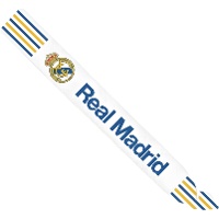 Bande blanche Real Madrid avec écusson et bandes