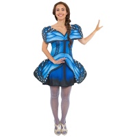 Déguisement de papillon bleu pour femme