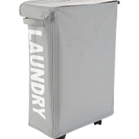 Panier à linge sur roulettes 39 x 20 x 57 cm gris