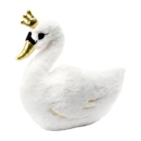 Peluche de Cygne Blanc - 34 x 35 cm