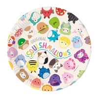 Assiettes Squishmallows 23 cm - lot de 8